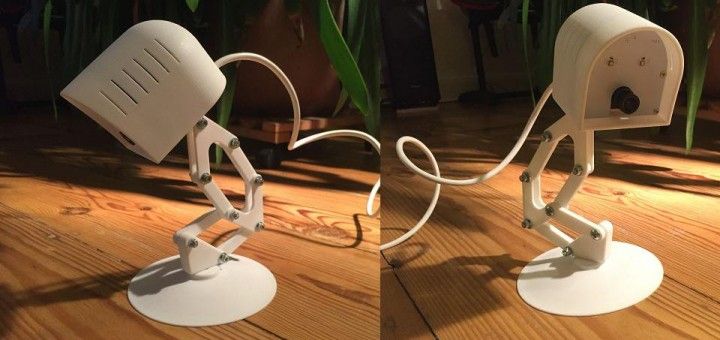 Una lámpara robot que sigue el movimiento de las cosas