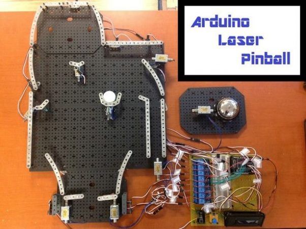 pinball arduino1 602x450 - Construye un juego de Pinball Láser con Arduino