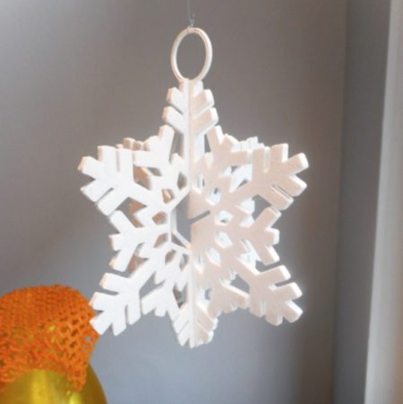 copo de nieve 3D 449x450 - 11 proyectos para imprimir en 3D para decorar tu casa en Navidad