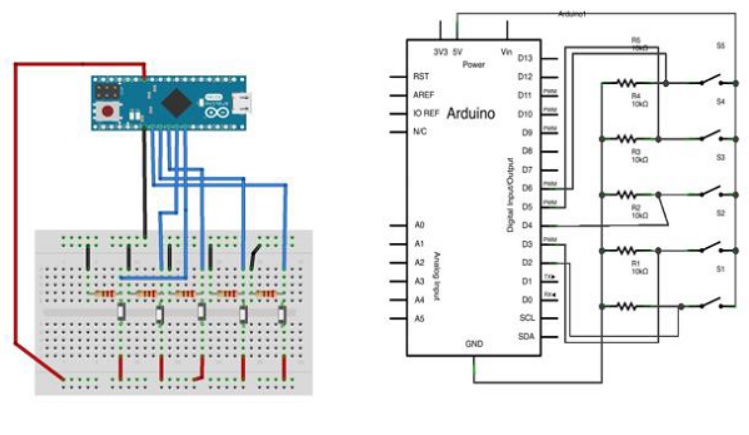diagrama para controlar el puntero de ratón con Arduino