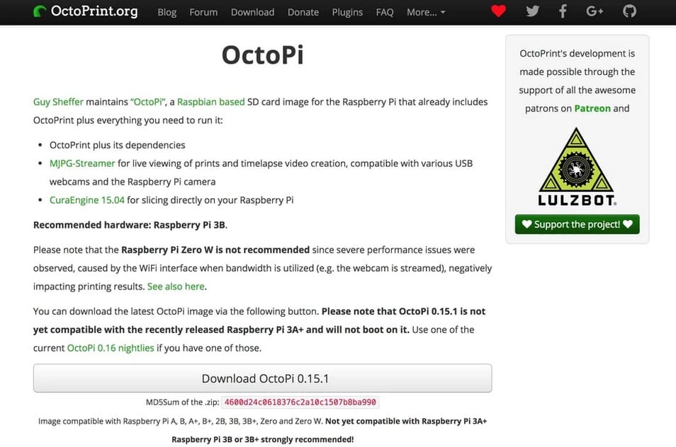 descarga de octoprint - OctoPrint: Cómo instalar OctoPi en una Raspberry Pi