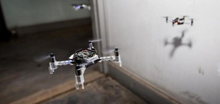 drones trabajan en zona de urgencias