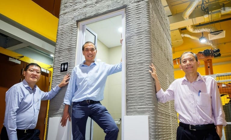 imprimen en 3D un baño en un día construccion