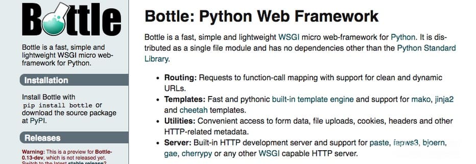 bottle - Desarrollo Web en Python: ¿Cuando es Python la mejor opción?