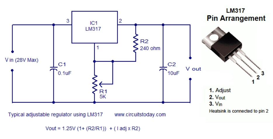 Pasted into LM317 introduccion al regulador de tension lineal ajustable - LM317, introducción al regulador de tensión lineal ajustable