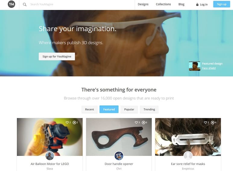 youmagine - Las mejores alternativas a Thingserve para impresión en 3D