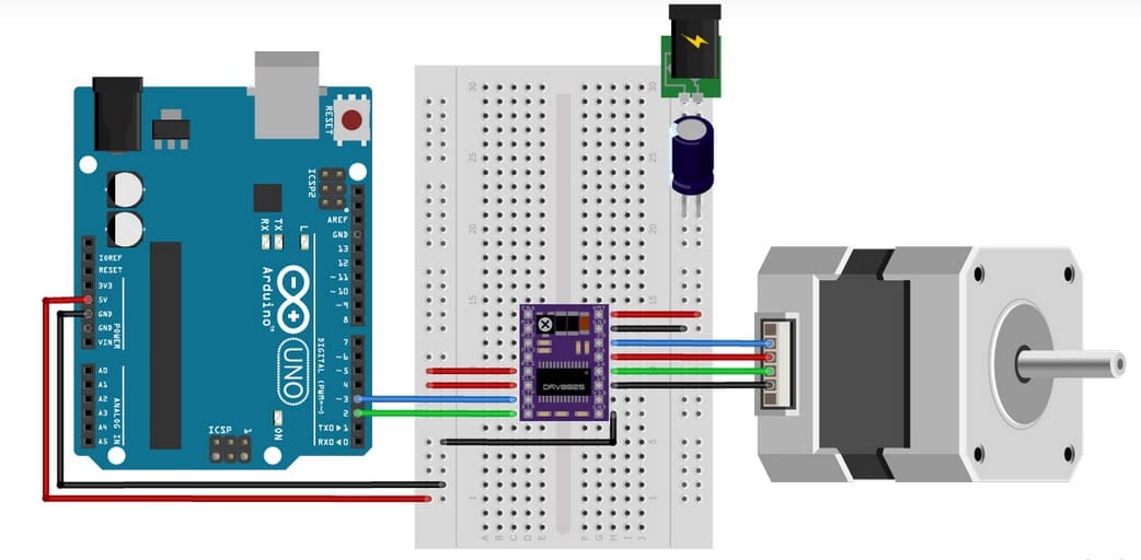 Cómo Controlar Un Motor De Pasos Con El Conductor DRV8825 Y Arduino ...