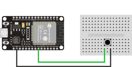 Cableado de los pulsadores al ESP32 para la interrupción de GPIO conexion botones ESP32-para interrupción GPIO