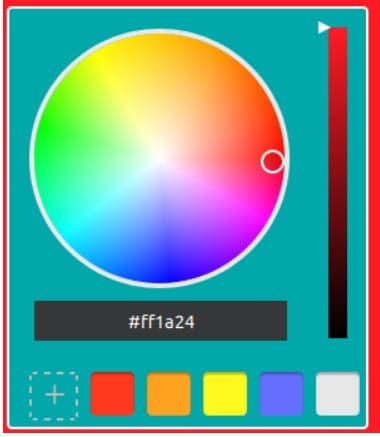 elección de colores led