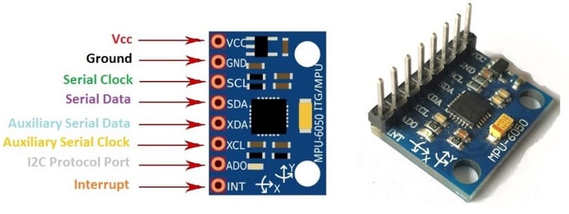 mpu6050 PIN out - MPU6050, Diagrama de pines, circuito y conexión con Arduino