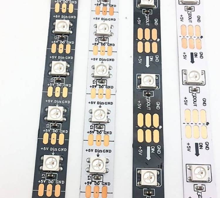tira de leds neopixels - Cómo construir un controlador de tiras LED RGB usando ESP8266