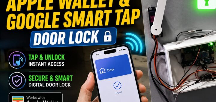 Sistema de cerradura controlada por NFC compatible con Apple Wallet y Google Smart Tap, basado en Arduino UNO R4
