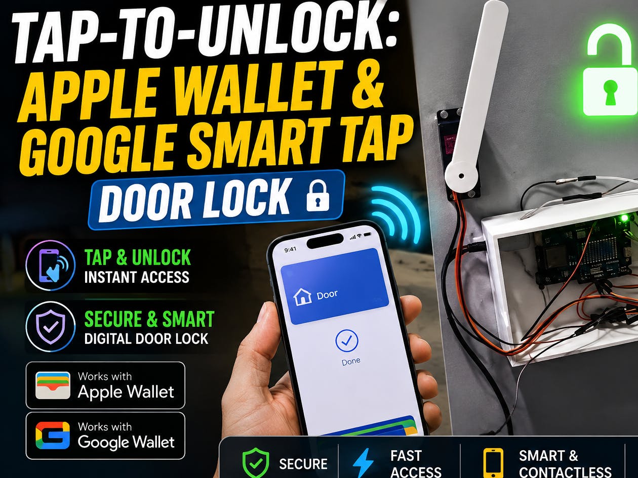 Sistema de cerradura controlada por NFC compatible con Apple Wallet y Google Smart Tap, basado en Arduino UNO R4