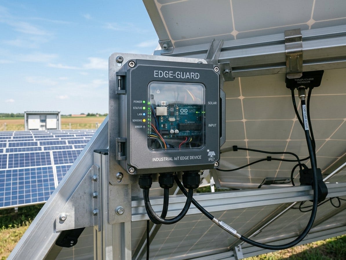 Nodo de monitorización de paneles solares fotovoltaicos con Arduino UNO Q y sensores de edge AI