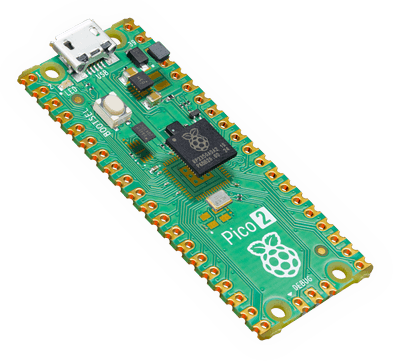 Placa Raspberry Pi Pico 2 con chip RP2350. Imagen oficial: Raspberry Pi Foundation